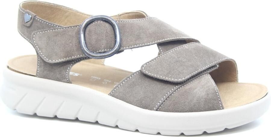 Hartjes 132.1802 30 41.00 K Sandalen Grijs Suede Dames Breedtemaat K Grijs