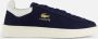 Lacoste Premium Baseshot Leren Sneakers Blauw Wit Multicolor Heren - Thumbnail 1