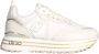 Liu Jo Beige Leren Sneakers met Witte en Gouden Details Beige Dames - Thumbnail 1