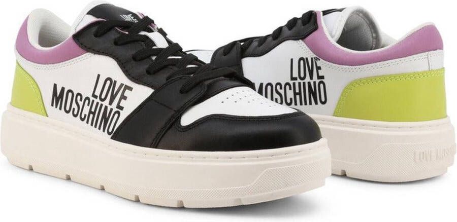 Love Moschino Synthetisch leren sneakers met 4 cm hak en 2 cm plateau White Dames