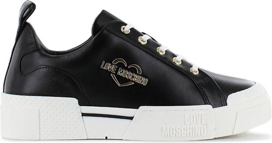 Love Moschino Sneakers Leather Dames Sneakers Schoenen Leer Zwart JA15625G0EIA0000