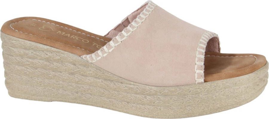 Marco Tozzi premio Soft Lining Leather + Feel Me insole Dames Muiltjes NUDE