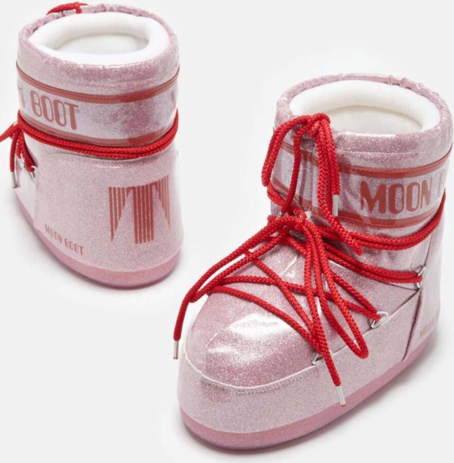 Moon Boot Laarzen Roze Icon low glitter boots roze