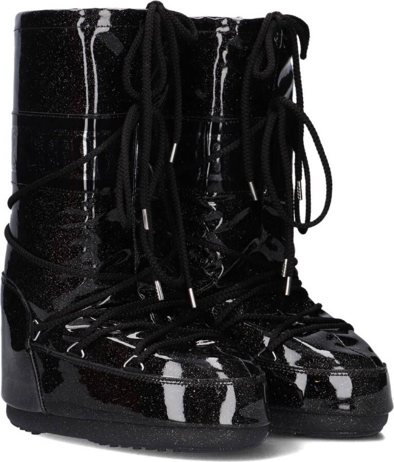 Moon boot Zwarte waterdichte instaplaarzen met glitterdetails Zwart Dames