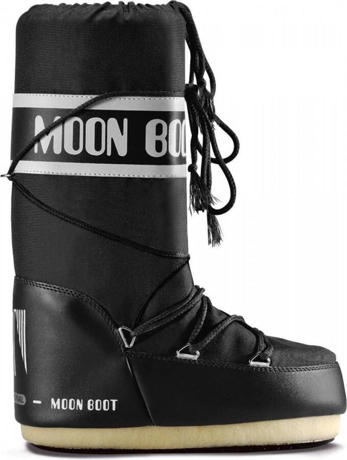 Moon boot Zwarte Slip-On Laarzen met Logo Print Black