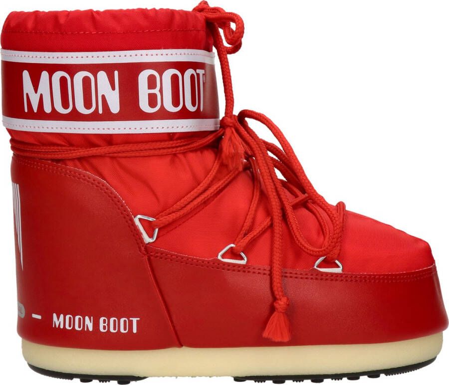 Moon boot Iconische lage nylonlaars met trekkoordsluiting Red Dames