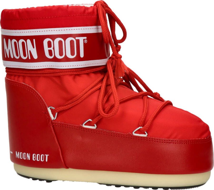 Moon boot Iconische lage nylonlaars met trekkoordsluiting Red Dames