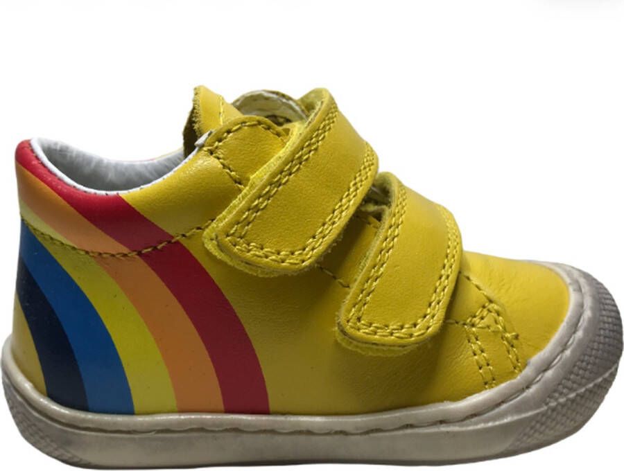 Naturino velcro's bumper regenboog lederen sneakers Maty geel - Foto 1