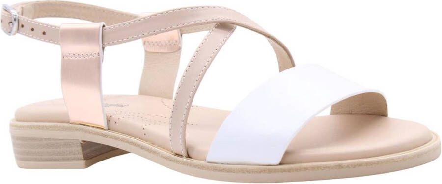 Nerogiardini Lage hak sandalen voor vrouwen White Dames
