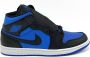 Nike Air Jordan 1 Mid GS Black Royal Blue - Thumbnail 1