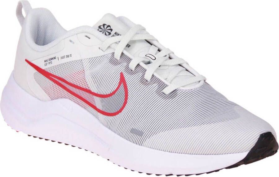 Nike downshifter 12 hardloopschoenen wit rood heren