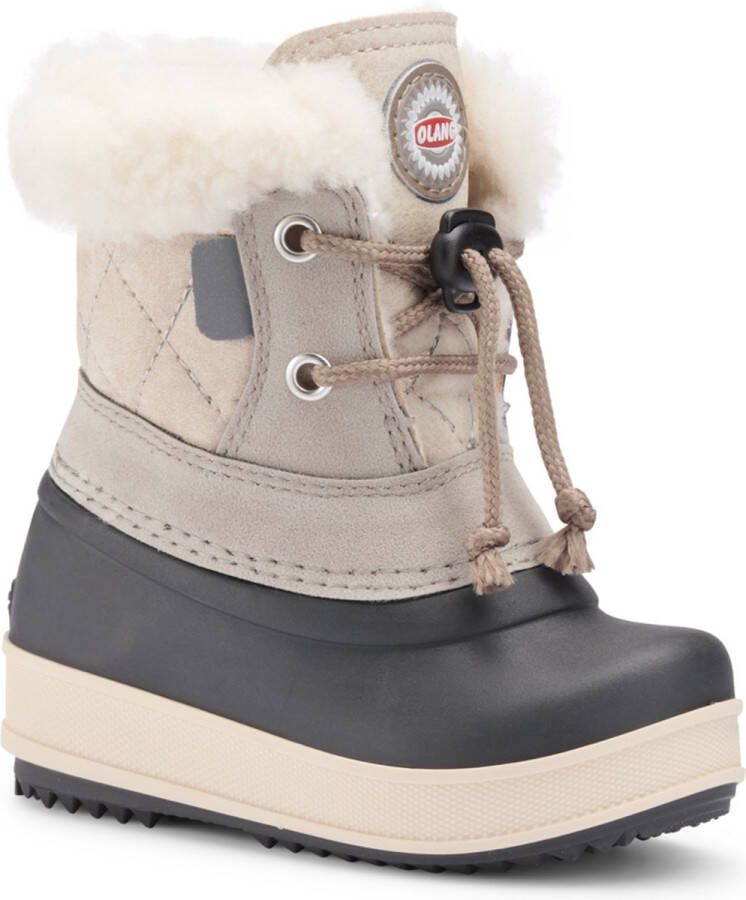 Olang Ape snowboots beige bruin Imitatieleer Effen 23 24 Sneakers