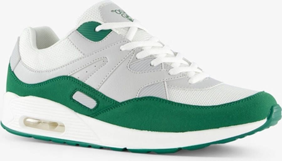 Osaga heren sneakers met airzool groen wit Uitneembare zool