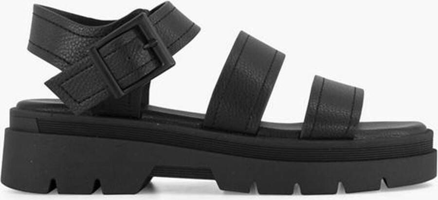 Oxmox Zwarte platform sandaal