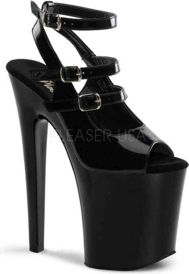 Pleaser XTREME-873 Sandaal met enkelband Paaldans schoenen Paaldans schoenen 38 Shoes Zwart