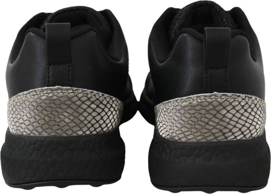Philipp Plein Casual sneakers met gewatteerd patroon en sleehakken Black Dames