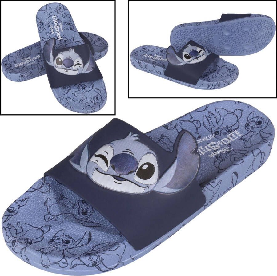 PRODUKT Stitch Disney Dames blauwe rubberen slippers