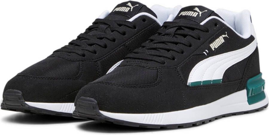 Puma Graviton sneakers zwart wit groen Mesh Logo 40 - Foto 2