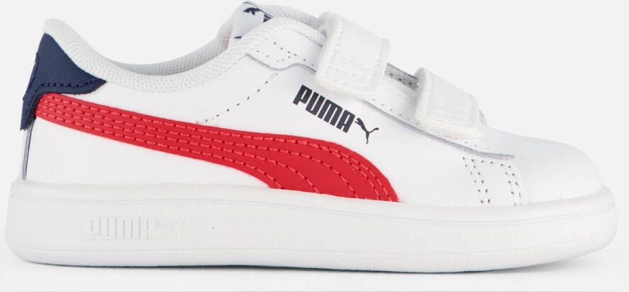 Puma Smash 3.0 L V leren sneakers wit rood donkerblauw Leer 20 - Foto 4