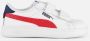 Puma Smash 3.0 L V leren sneakers wit rood donkerblauw Leer 20 - Thumbnail 4