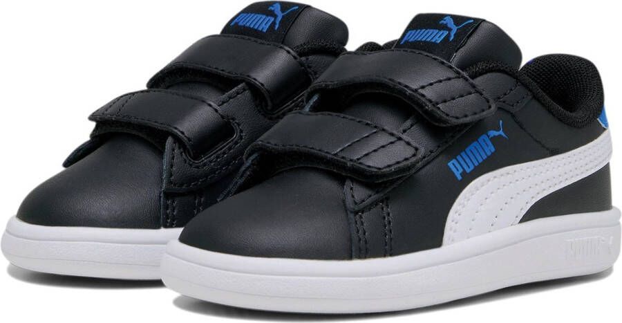 Puma Smash 3.0 L V leren sneakers Zwart wit blauw Leer 22 - Foto 1