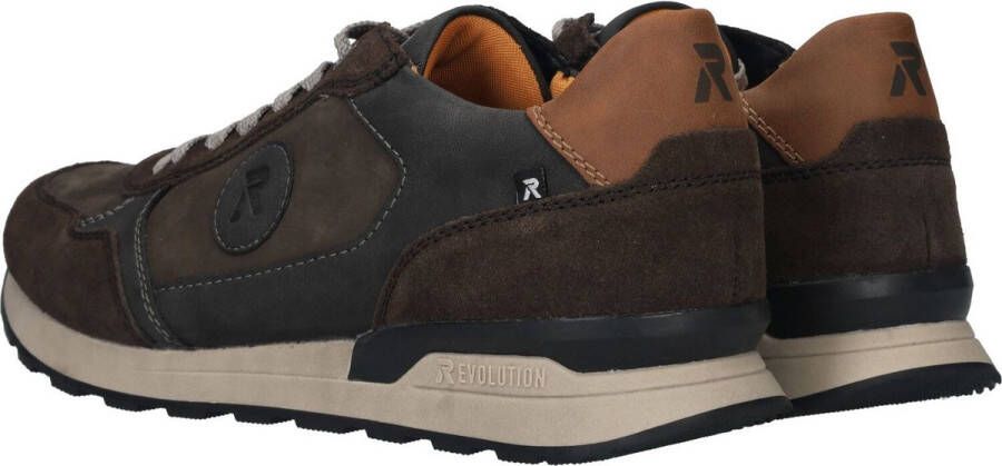 Rieker Comfortabele bruine sneakers met grijze accenten Multicolor Heren