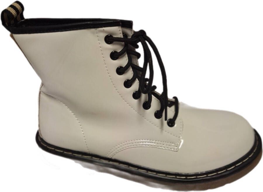 Salinyang WHITE MIRROR BOOTS. LACES. TRANSPARANT SOLE