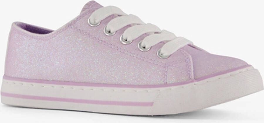 Scapino Canvas kinder gympen paars met glitters