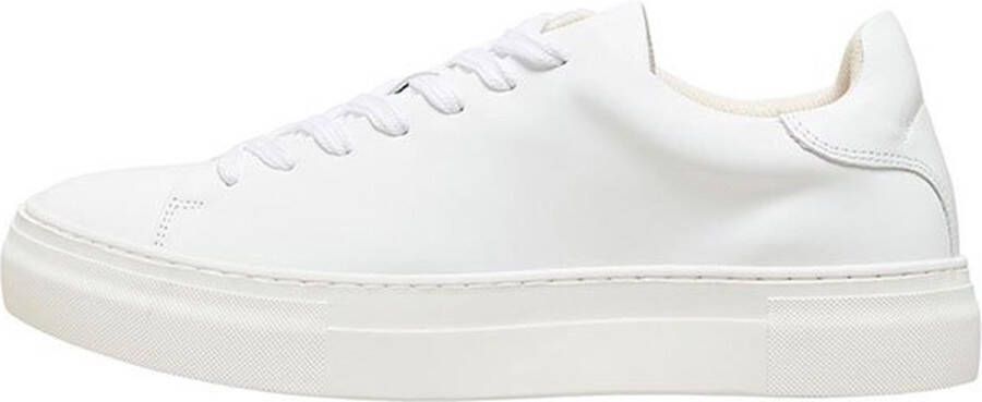 SELECTED David Chunky Leather Sneakers White Heren