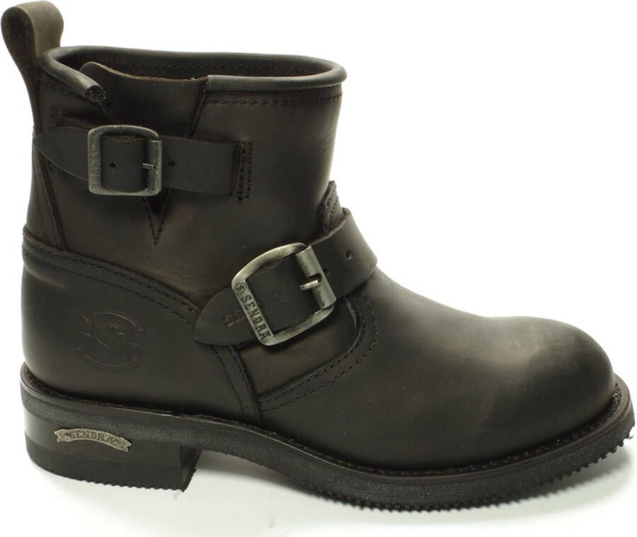 Sendra boots Sendra 2976 Biker- zwart- Lage motor laarzen met stalen neus-anti slip zool - Foto 1