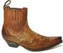 Sendra boots 9396 Javi Bruin Heren Enkel Laarzen Cowboy Western Boots Spitse Neus Schuine Hak Elastiek Sluiting Handgemaakt Echt Leer - Thumbnail 1