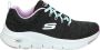 Skechers Arch Fit Comfy Wave 149414-BKLV Vrouwen Grijs Sneakers - Thumbnail 1