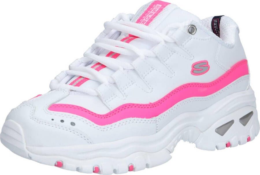 Skechers Energy Over Joy wit roze sneakers dames (13412 WHPK)