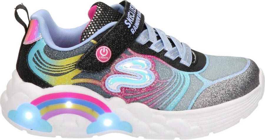 Skechers Rainbow Racer Nova Blitz Meisjes Sneakers Zwart