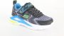 Skechers S Lights Tri-namics Klittenband Sneaker Zwart Grijs Blauw - Thumbnail 4
