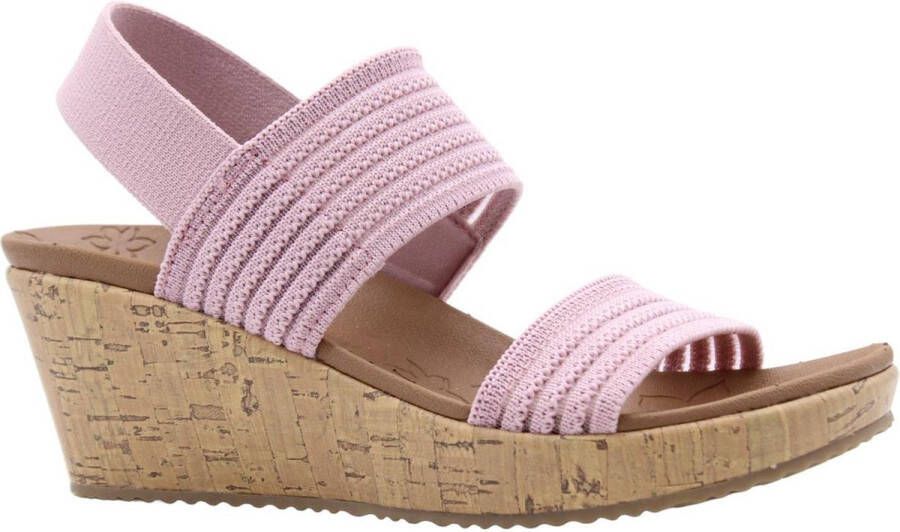 Skechers Stijlvolle platte sandalen voor vrouwen Pink Dames