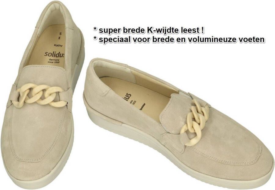 Solidus Solid Dames taupe ballerina's & mocassins