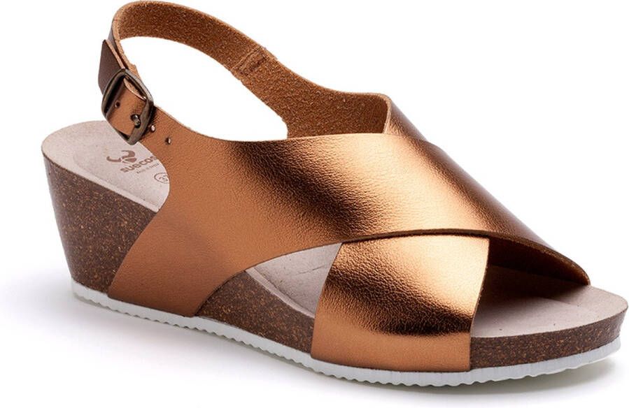 Suecos Ros sandalen dames brons comfortabel schokabsoberend antibacterieel flexibele zool