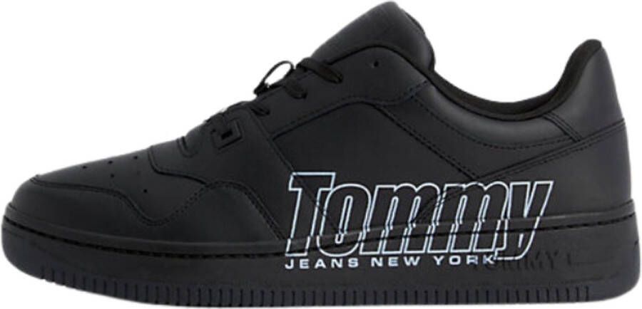 Tommy Hilfiger TJM Basket Logo Sneakers Laag Zwart - Foto 1