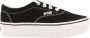 Vans Doheny Platform Canvas Dames Sneakers Black White - Thumbnail 1