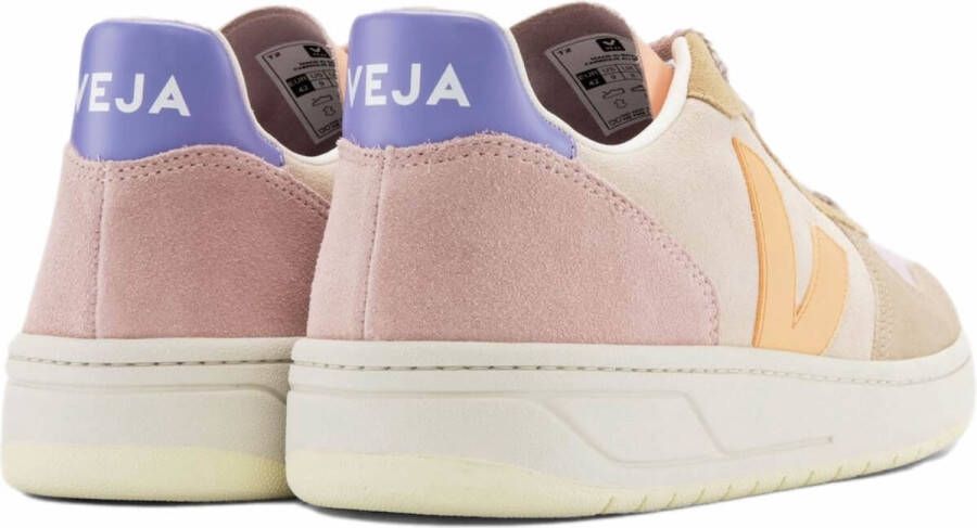Veja V-10 Suede Multico Peach Sneakers Multicolor Dames