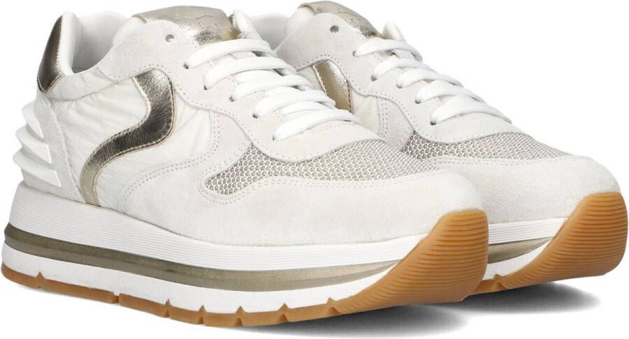 Voile blanche Suede and technical fabric sneakers Maran Power White Dames