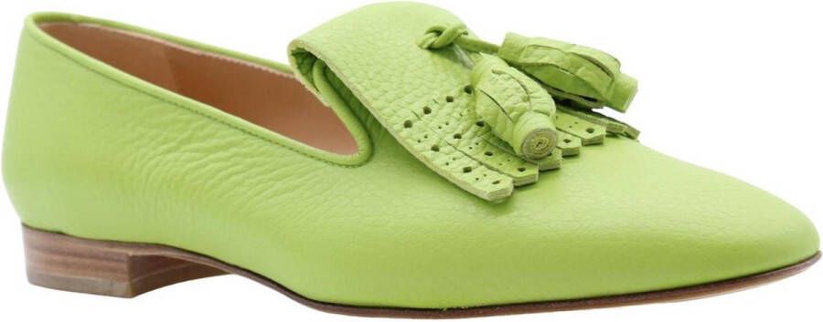 Voltan Elegant Classic Loafers for Women Green Dames