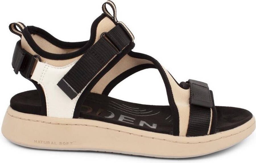 Woden Eco-Vriendelijke Sportieve Sandaal Emilie Beige Dames