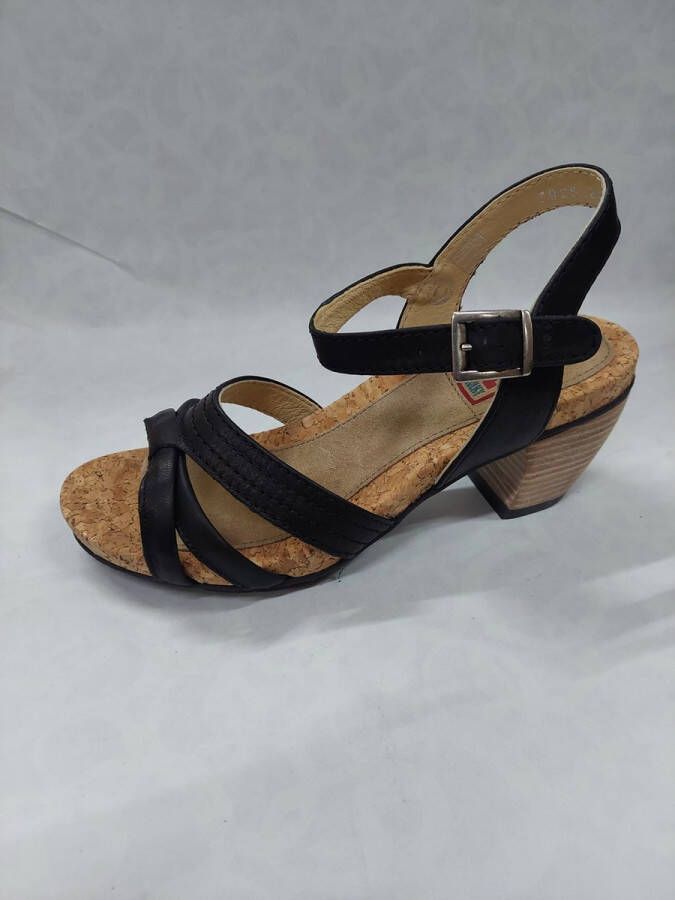 Wolky 7925 Aden sandalen met hak zwart