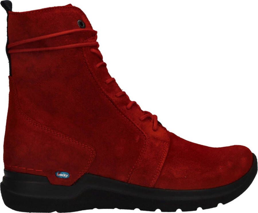 Wolky Stevige Rode Comfortabele Boot voor Dames Red Dames