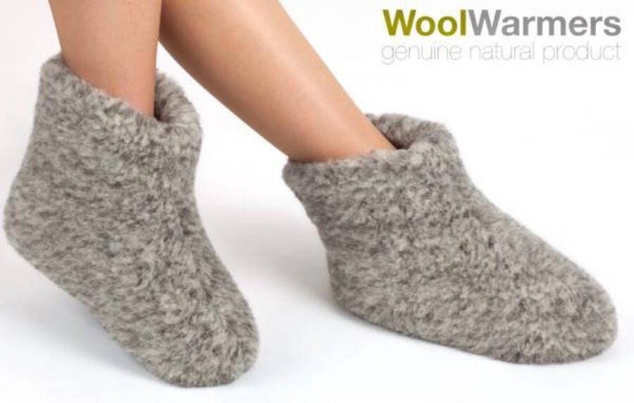Woolwarmers Dolly Unisex Sloffen grijs 100% wol
