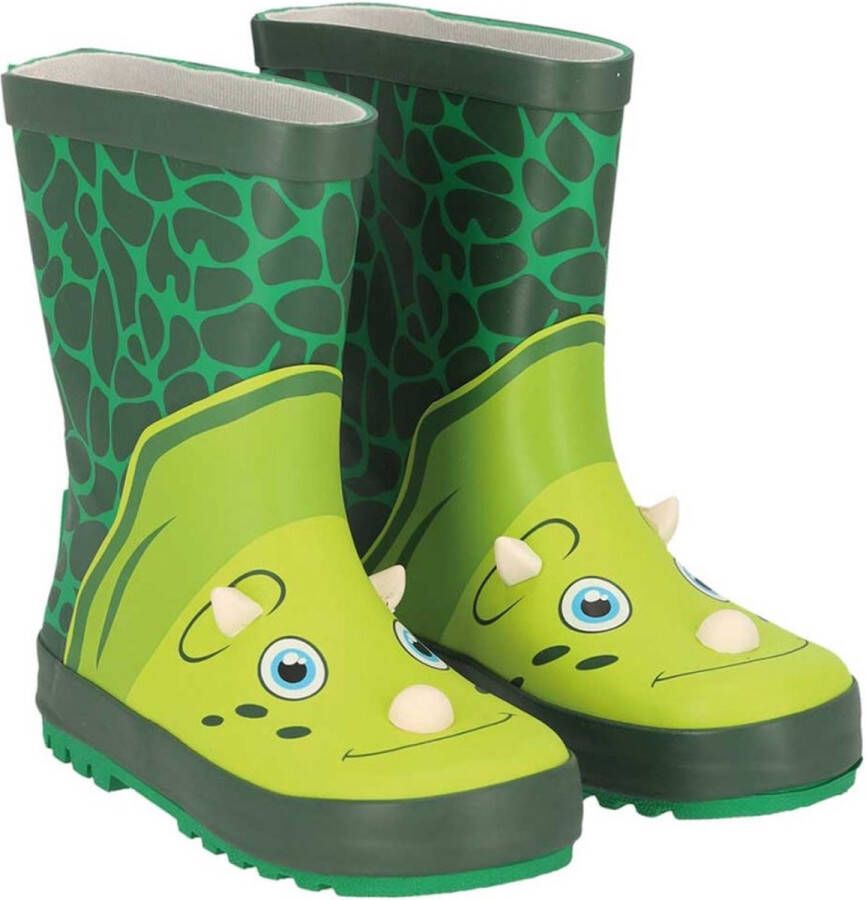 XQ Grüne 3D Dino-Design-Regenstiefel von Footwear