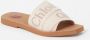 Chloé Woody slipper van canvas met logo - Thumbnail 1