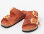 Birkenstock Oranje Leren Sandalen met Verstelbare Banden Brown - Thumbnail 29